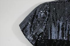 Pierre Balmain Couture Dress in Black and Silver Sequins. Good condition