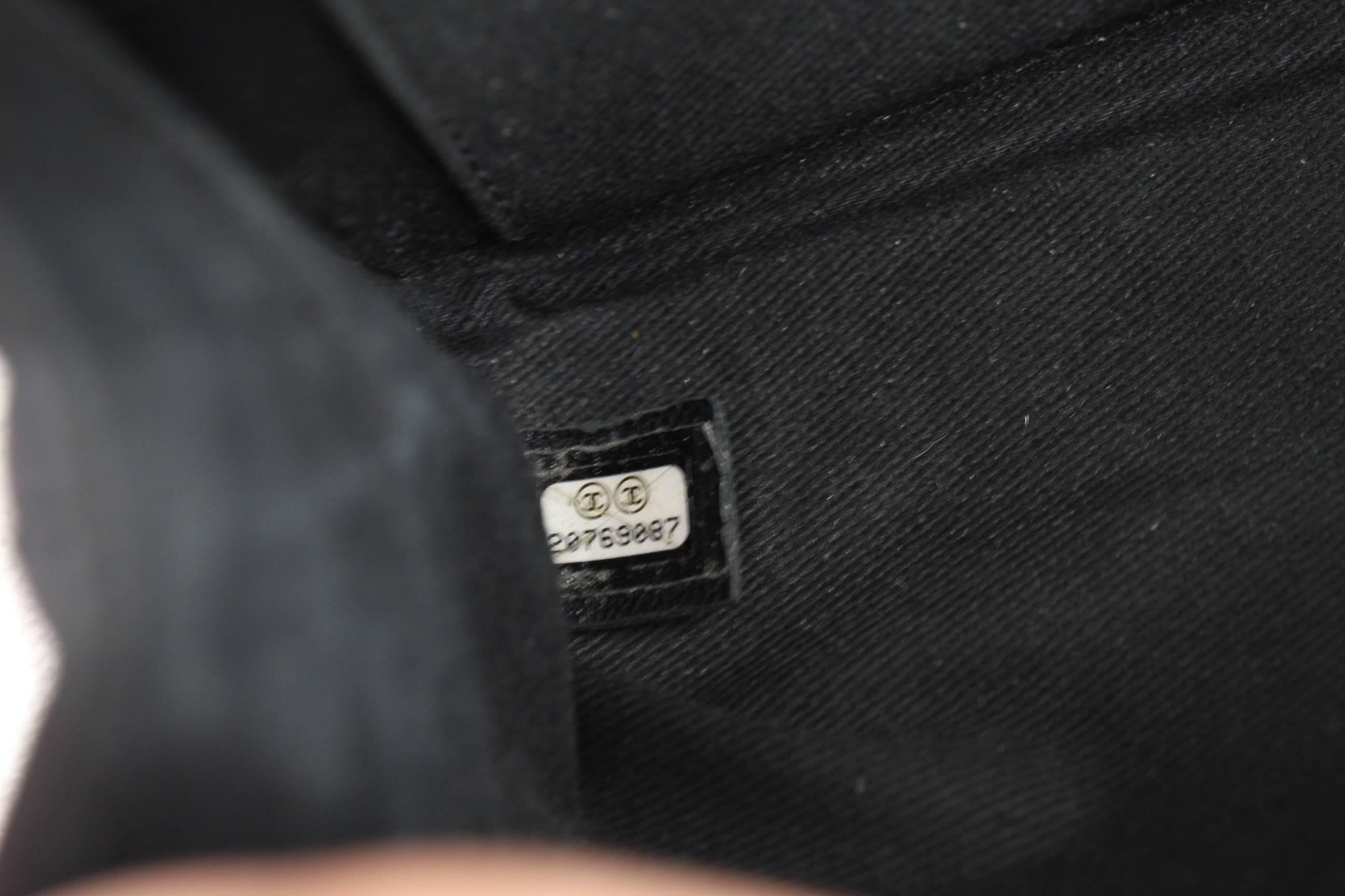 Black Chanel Uniform Grained Leather 2.55 Beltbag. Adjustable Belt