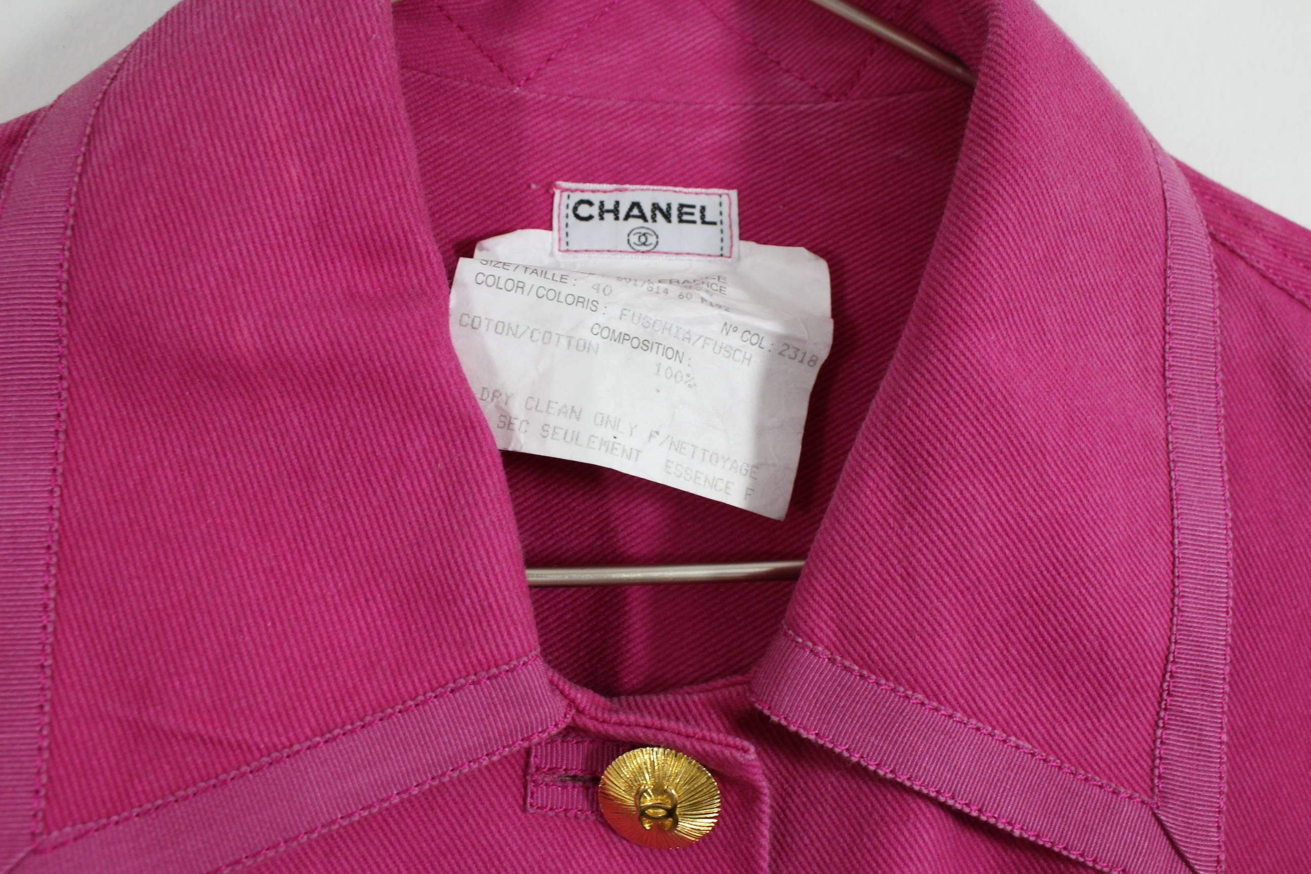 chanel pink jeans