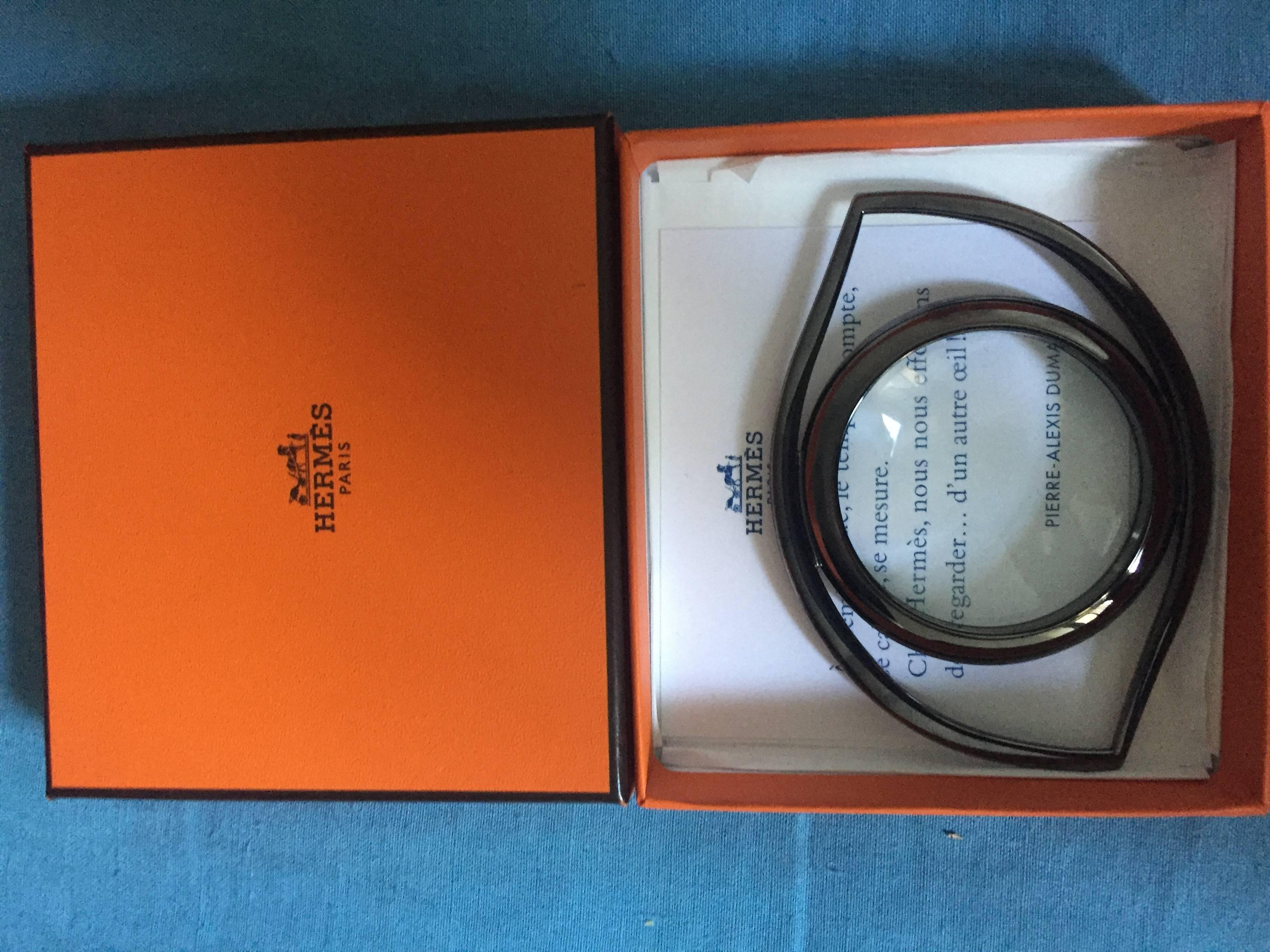 Hermes Stainless Steel Limited Edition Magnifying Glass For Sale 1