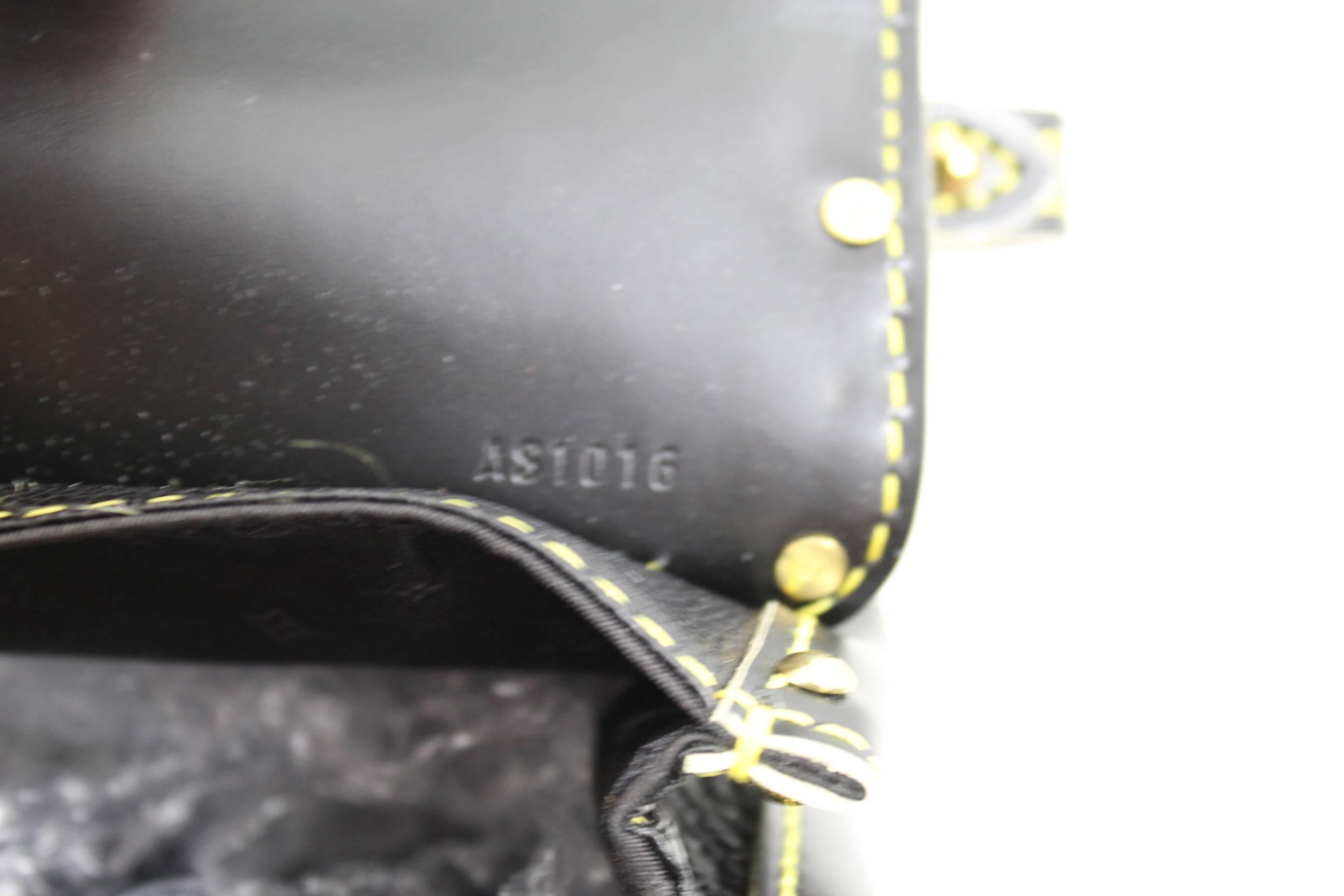 Black Louis Vuitton Suhali Le Fabuleux (Style Mini trunk) Grained Leather Bag