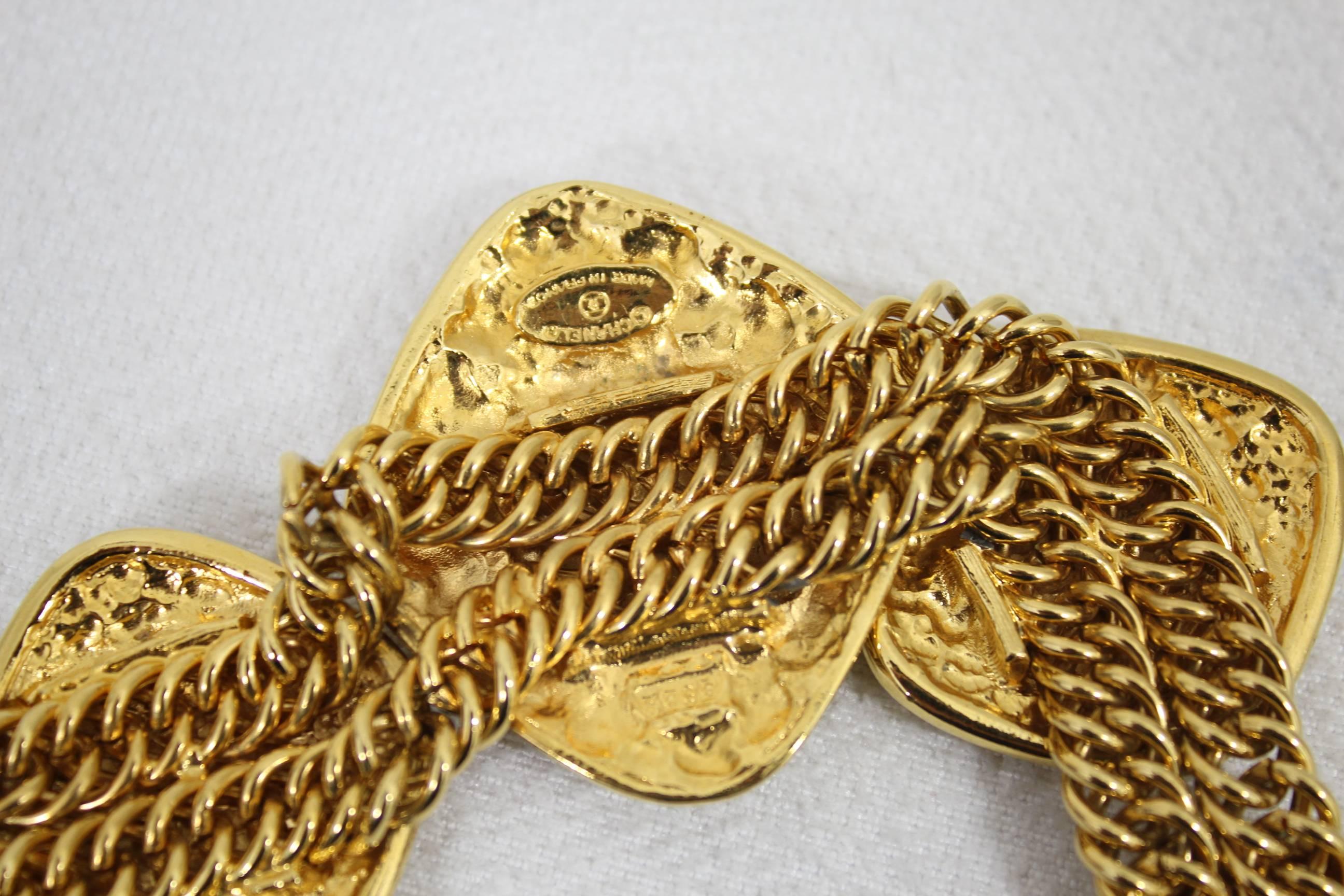 Gorgeous Collector  Vintage Chanel Goold Plated Necklace.  In Excellent Condition For Sale In Paris, FR