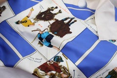 Lovely Hard to find Hermes Silk Scarf "Polo Cup Palm Beach"