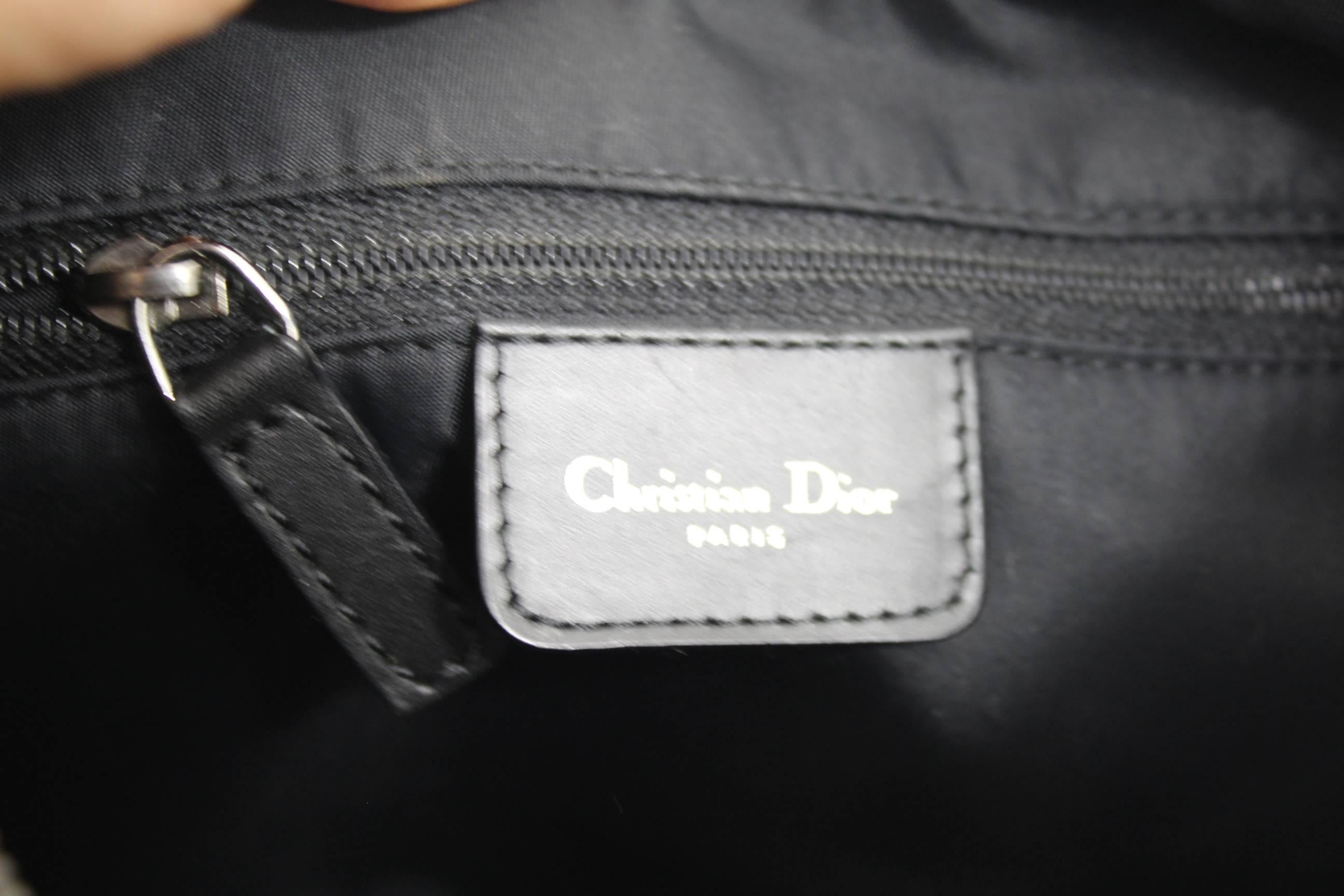 Black Christian Dio 22004 Saddle Bag by John Galliano in Monogam Canvas