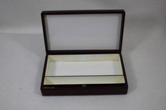 Hermes Small Jewelry case in Burgundy Box Leather