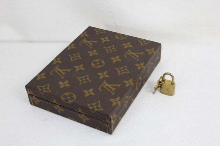 Vintage 70&#39;s Louis Vuitton Small Jewelry Box in Monogram Canvas at 1stdibs