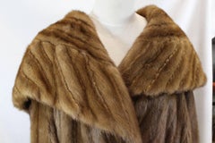 Amazing Mink  Fur Coat Golden Color with Hoodie