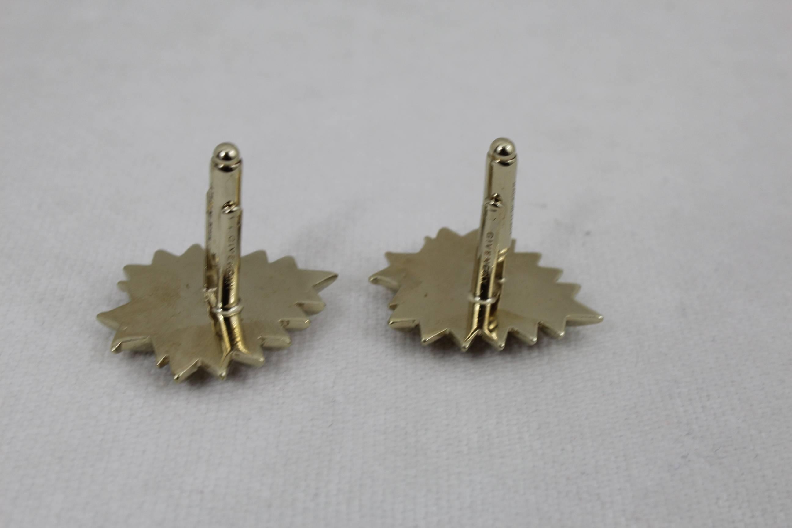 Givenchy Heat Shapped Steel Cufflinks In Excellent Condition For Sale In Paris, FR