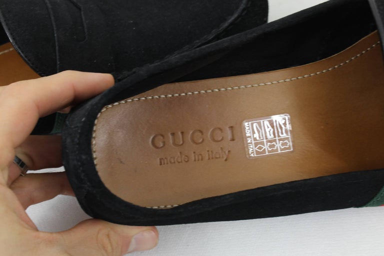 Black Gucci Suede Loafer size 9.5 european at 1stDibs