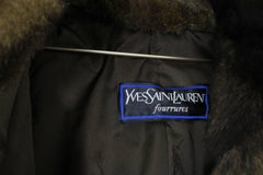 Vintage Yves Saint Laurent YSL Opossum Fur Coat. Size 40-42 french
