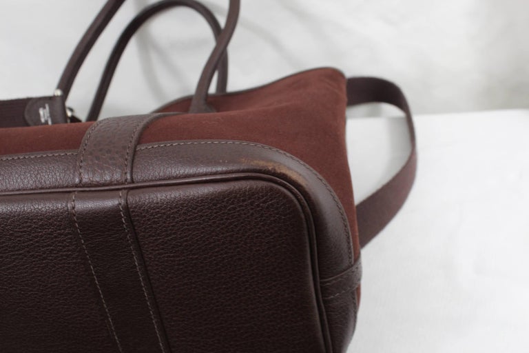 Hermes Garden Party PM Bag Canvas and Leather with Shoulder Strap at