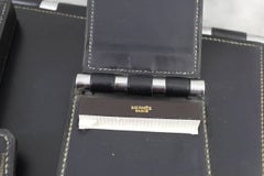 Hermes by Paul Dupre Lafon Vintage Hermes Bureau Set in Blue Leather