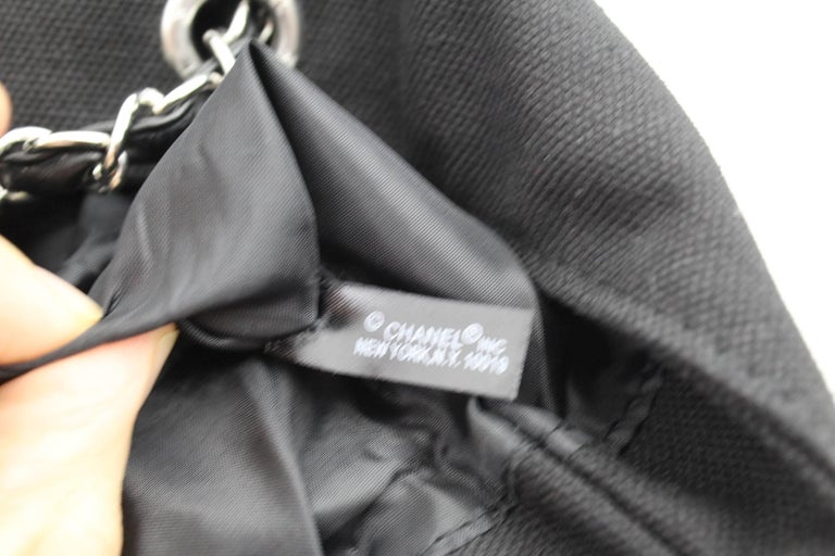 Chanel VIP Gift Tote Black Canvas Bag