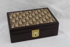Dior Vintage Monogram Jewelry Case in leather and Canvas