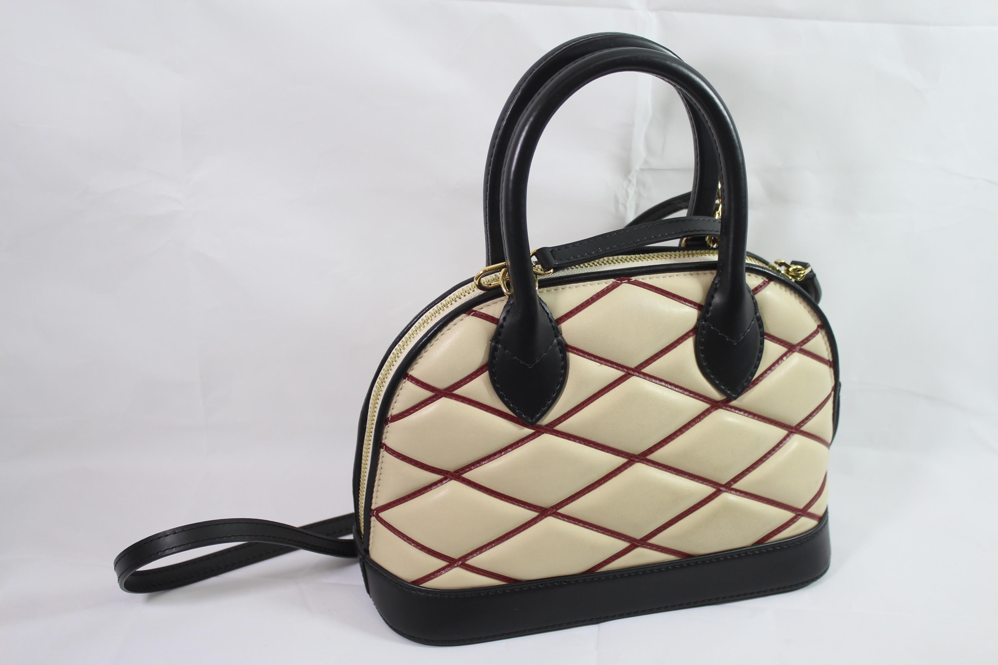 Black Limited Edition louis Vuitton Alma BB Malletage Bag
