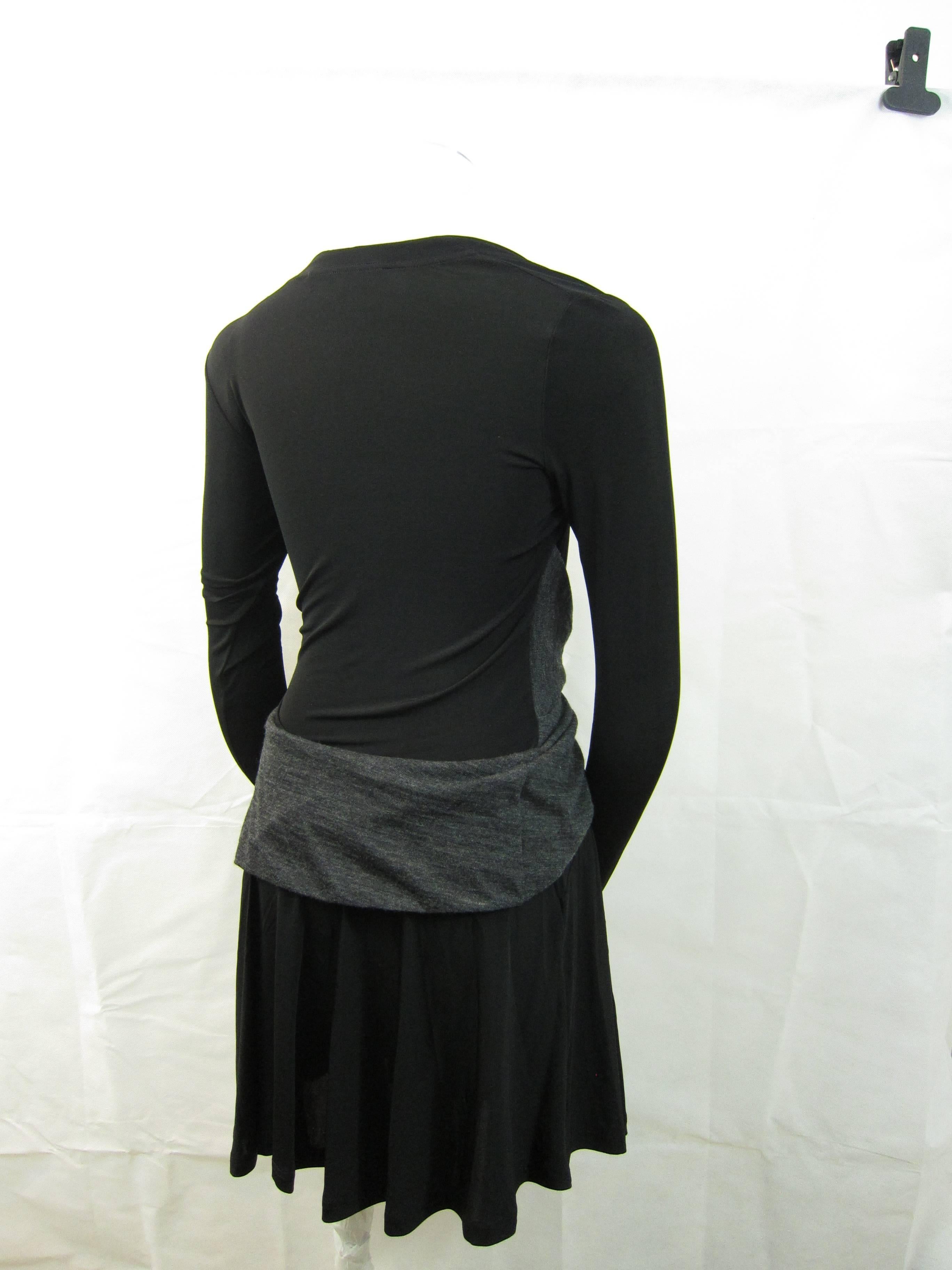 Balenciaga Ballet Inspiration Black Elastane and wool dress. Size 38 In Excellent Condition For Sale In Paris, FR