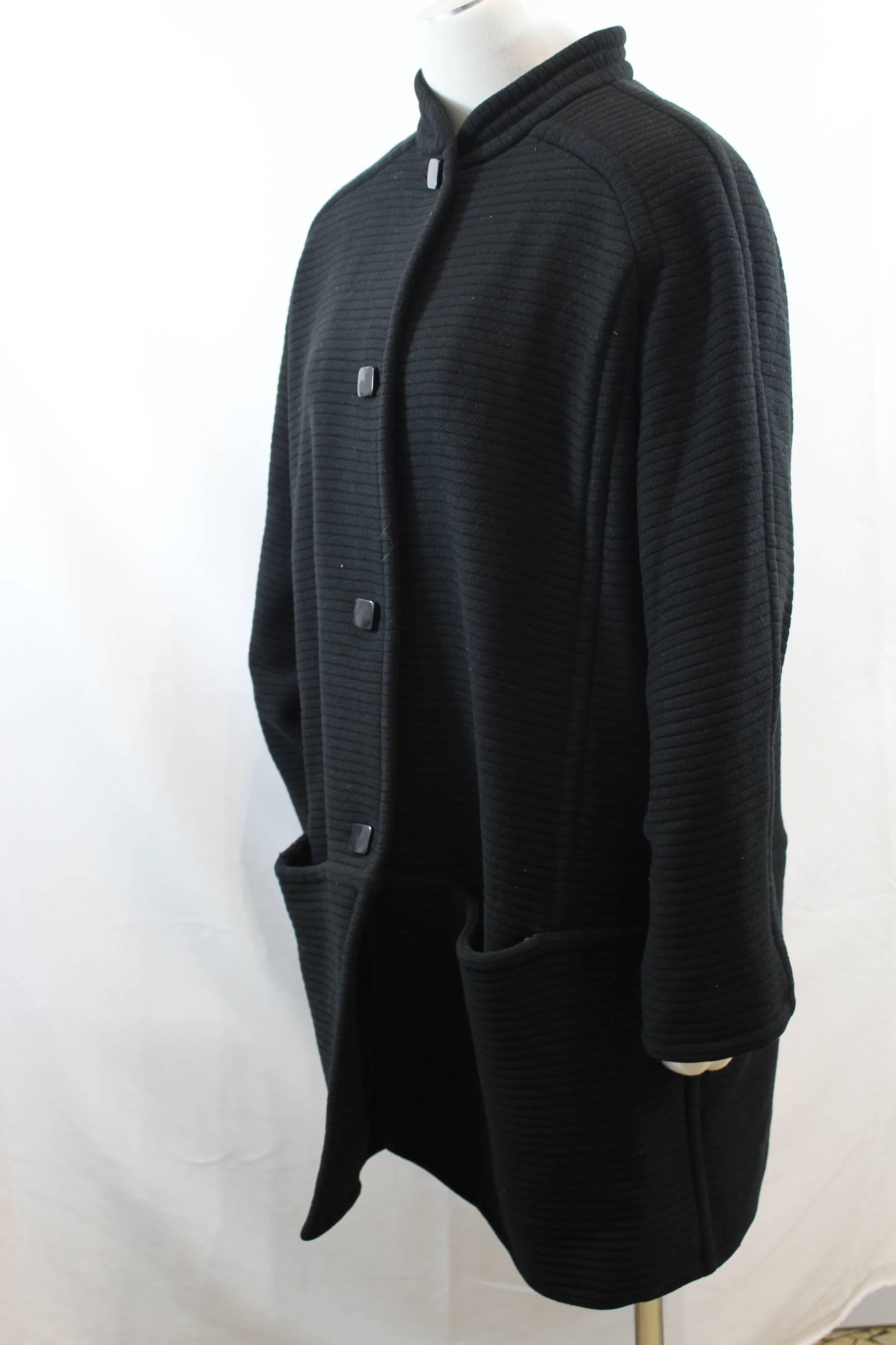 Women's Courreges Vintage Black Wool Coat