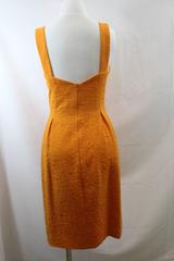 Balenciaga Dress, Jacket and Belt. Orange  Croco Pattern. Size EU 40