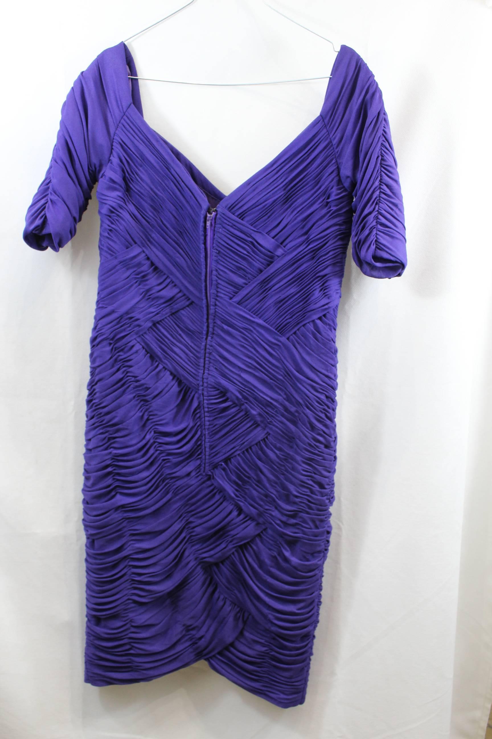 Purple Vintage Loris Azzaro Dress/ Gown.  For Sale