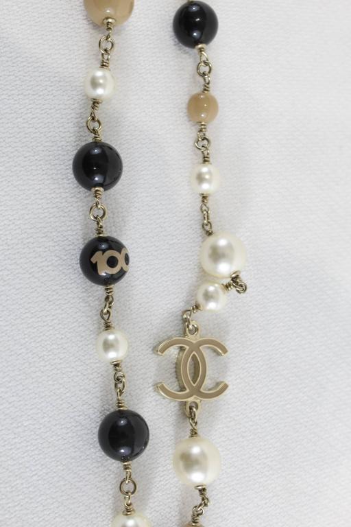 Replica Chanel Black Pearl Necklace Ville du Muy