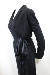 Yves Saint Laurent Black Dress with Closing Ribbon. Size S