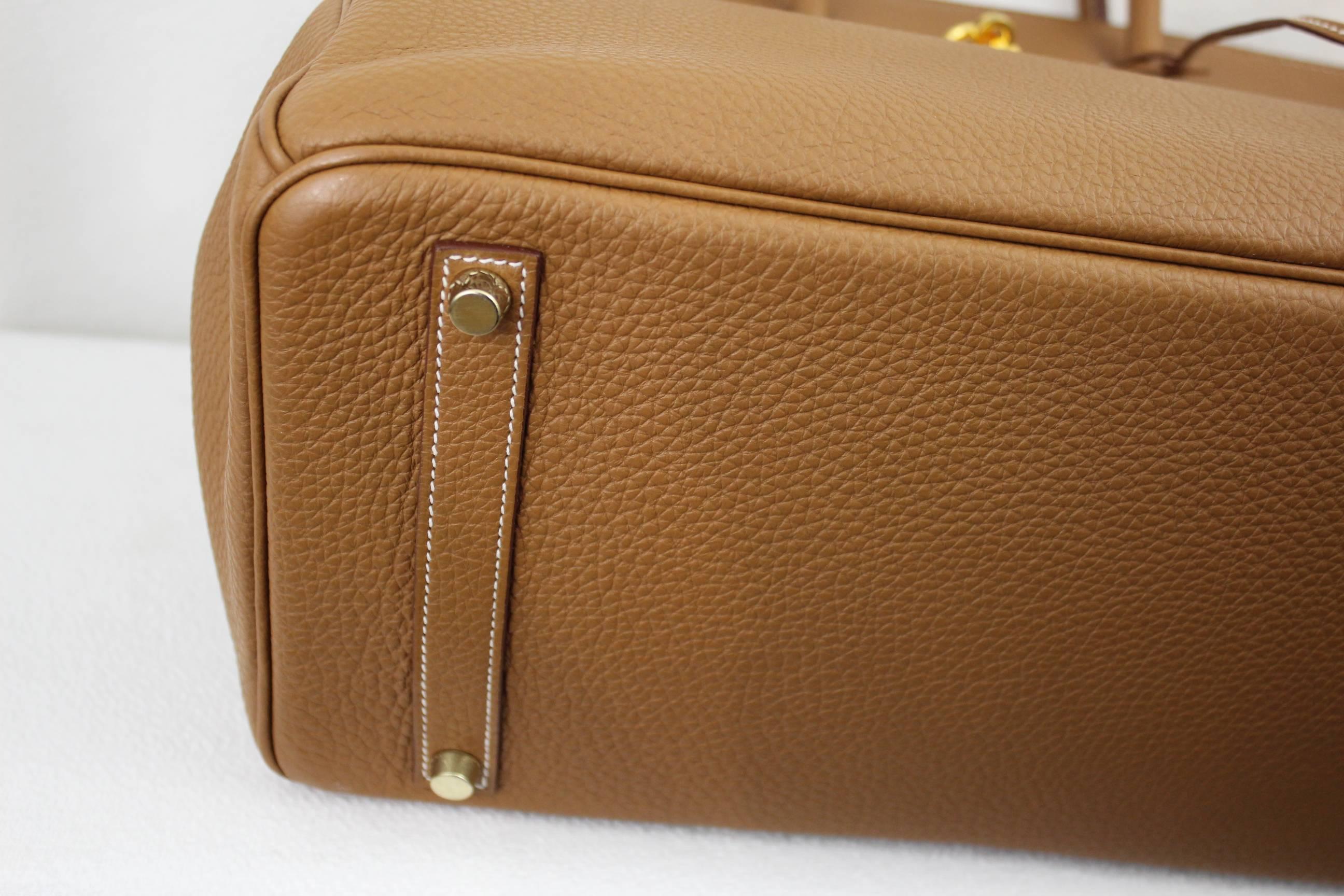 Gorgeous 2009 Hermes Birkin 35 Gold Togo Bag with Golden Hardware 2