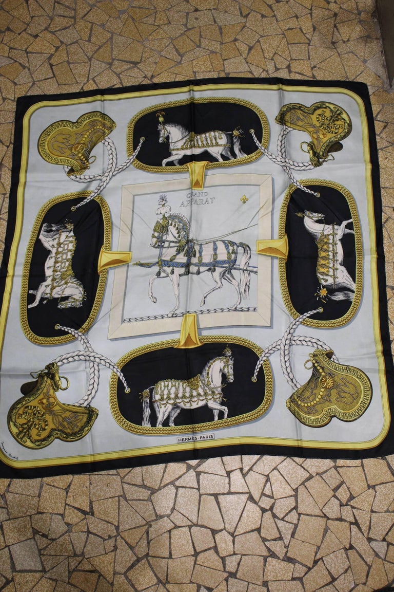 Hermes "Grand Apparat" Vintage Silk Scarf at 1stDibs