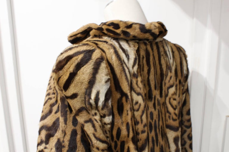 Long Ocelot Fur Coat . Size 40 at 1stDibs | ocelot fur coat price ...