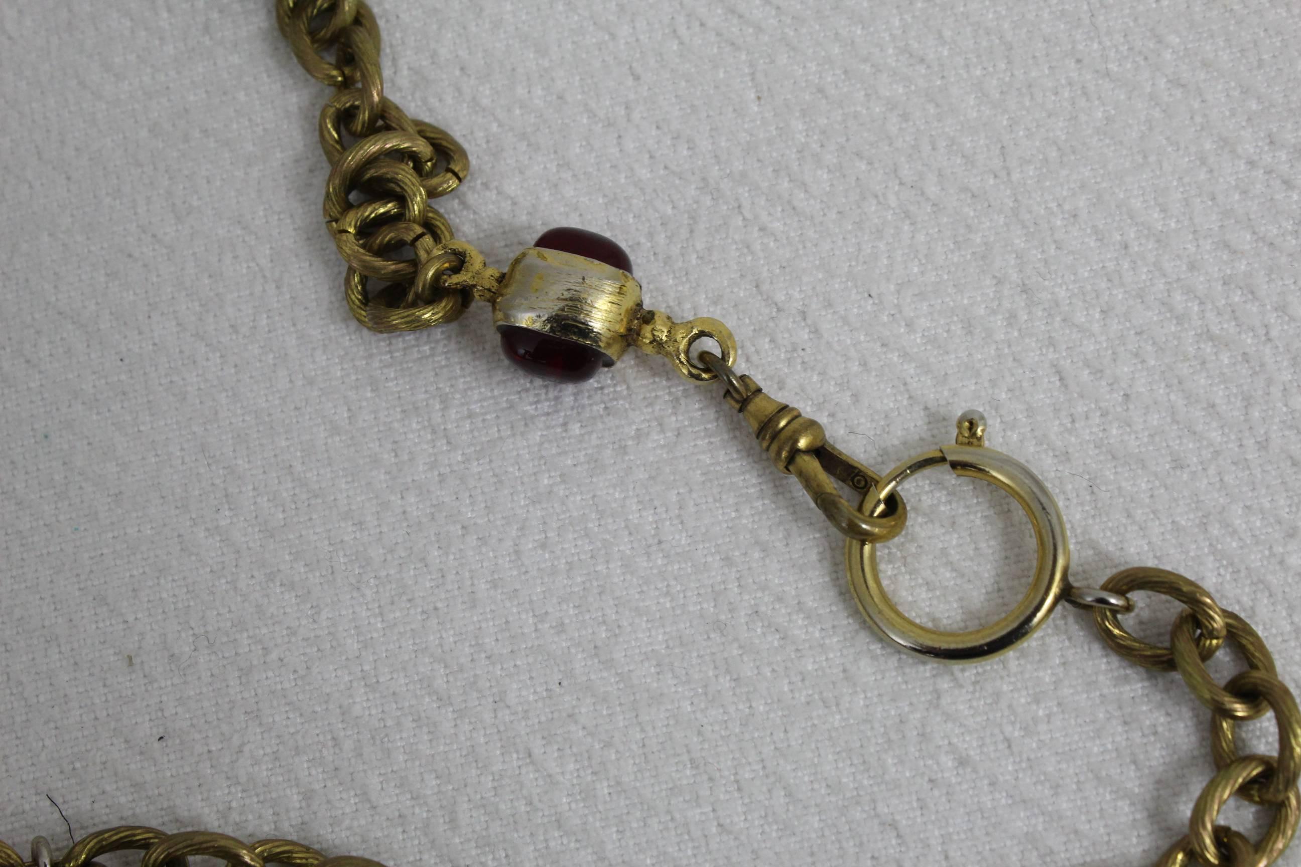 Chanel Vintage Drop Golden Metal Drop Necklace fom the 80's In Fair Condition In Paris, FR