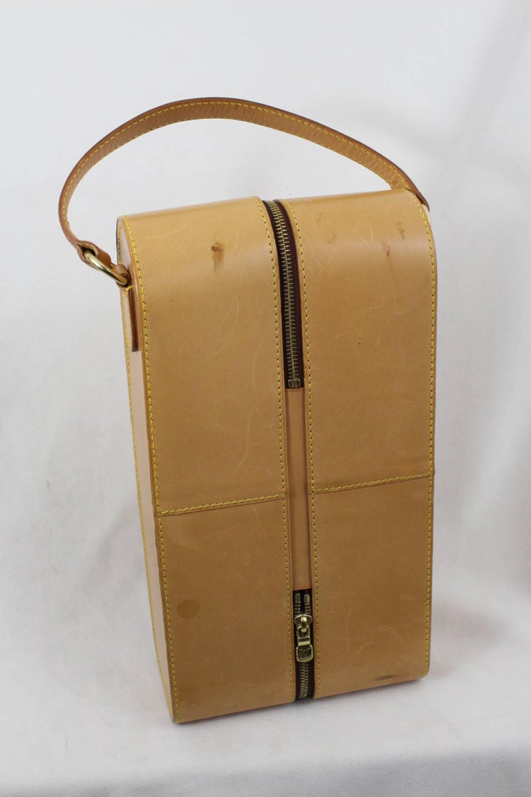 LOUIS VUITTON Damier Wine carrier Bottle case 2storage Hand Bag DamierCanvas