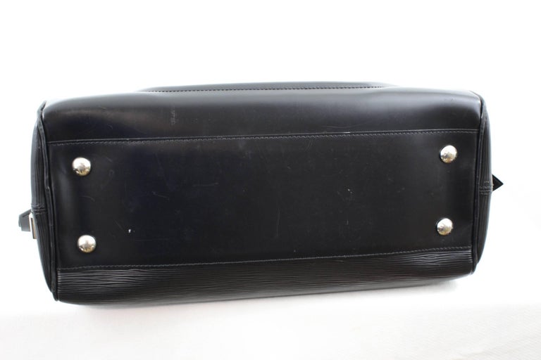 Louis Vuitton Black Epi Leather Montaigne Bowling Bag In Good Condition For Sale In Paris, FR
