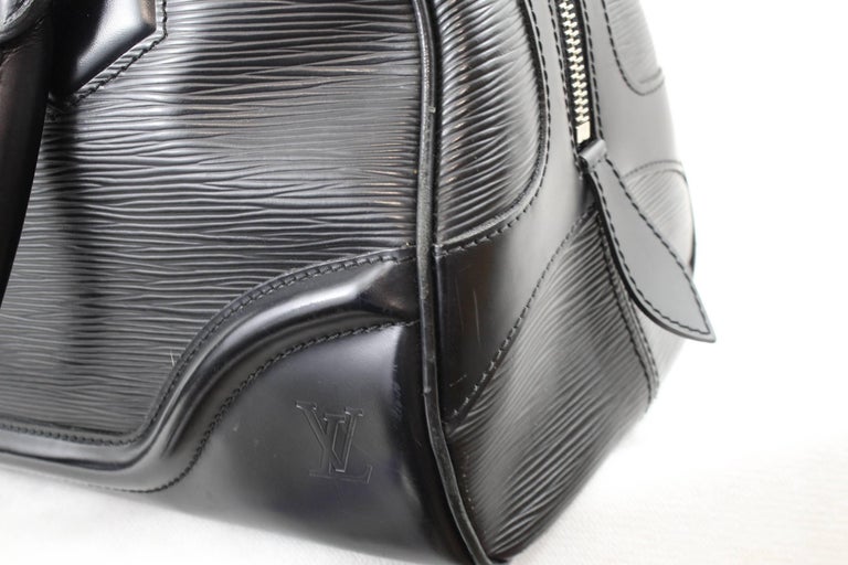 Louis Vuitton Black Epi Leather Montaigne Bowling Bag For Sale 1