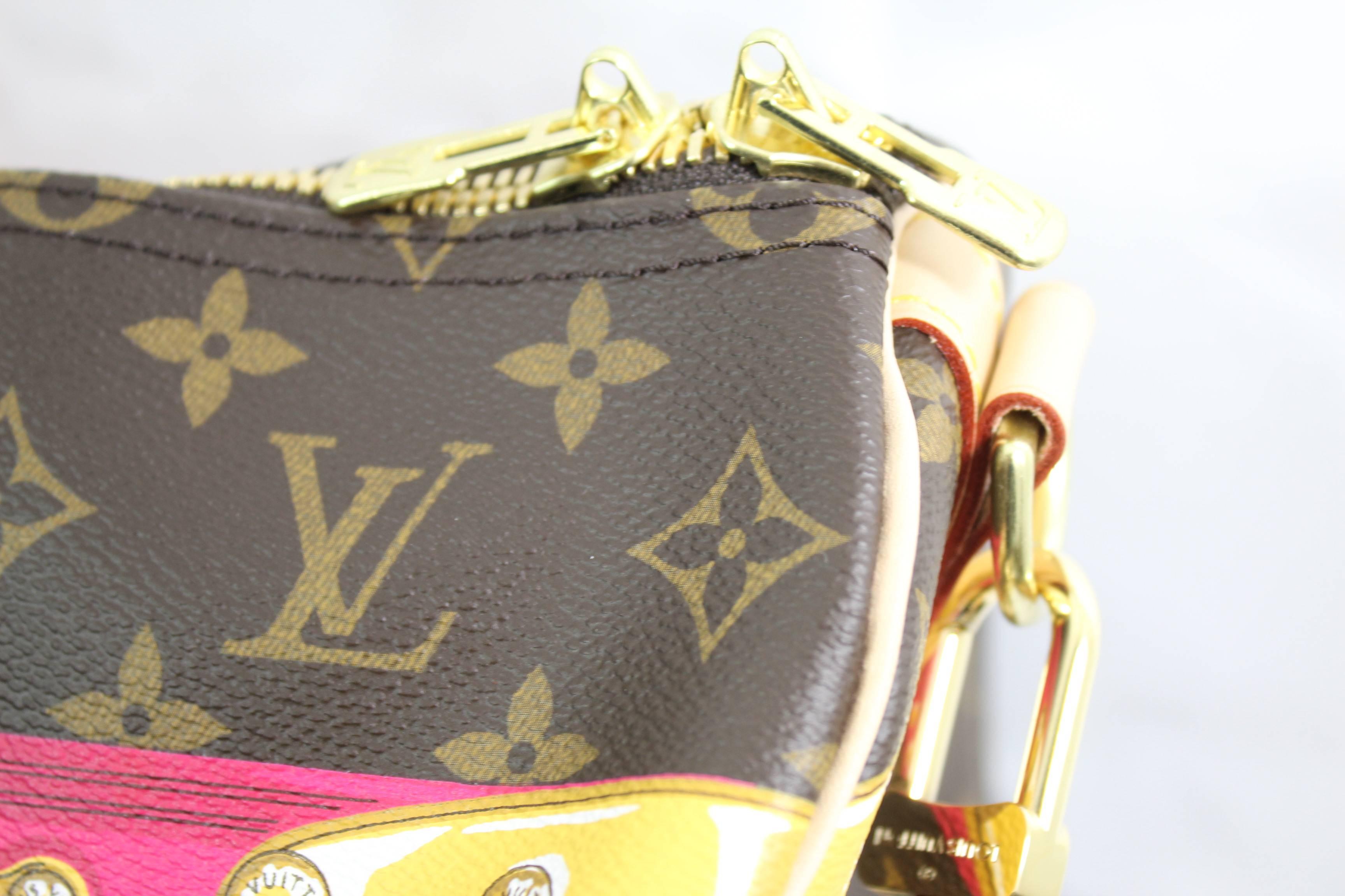 Louis Vuitton Keepall 45 monogram canvas and leather Summer Trunks  In New Condition In Paris, FR
