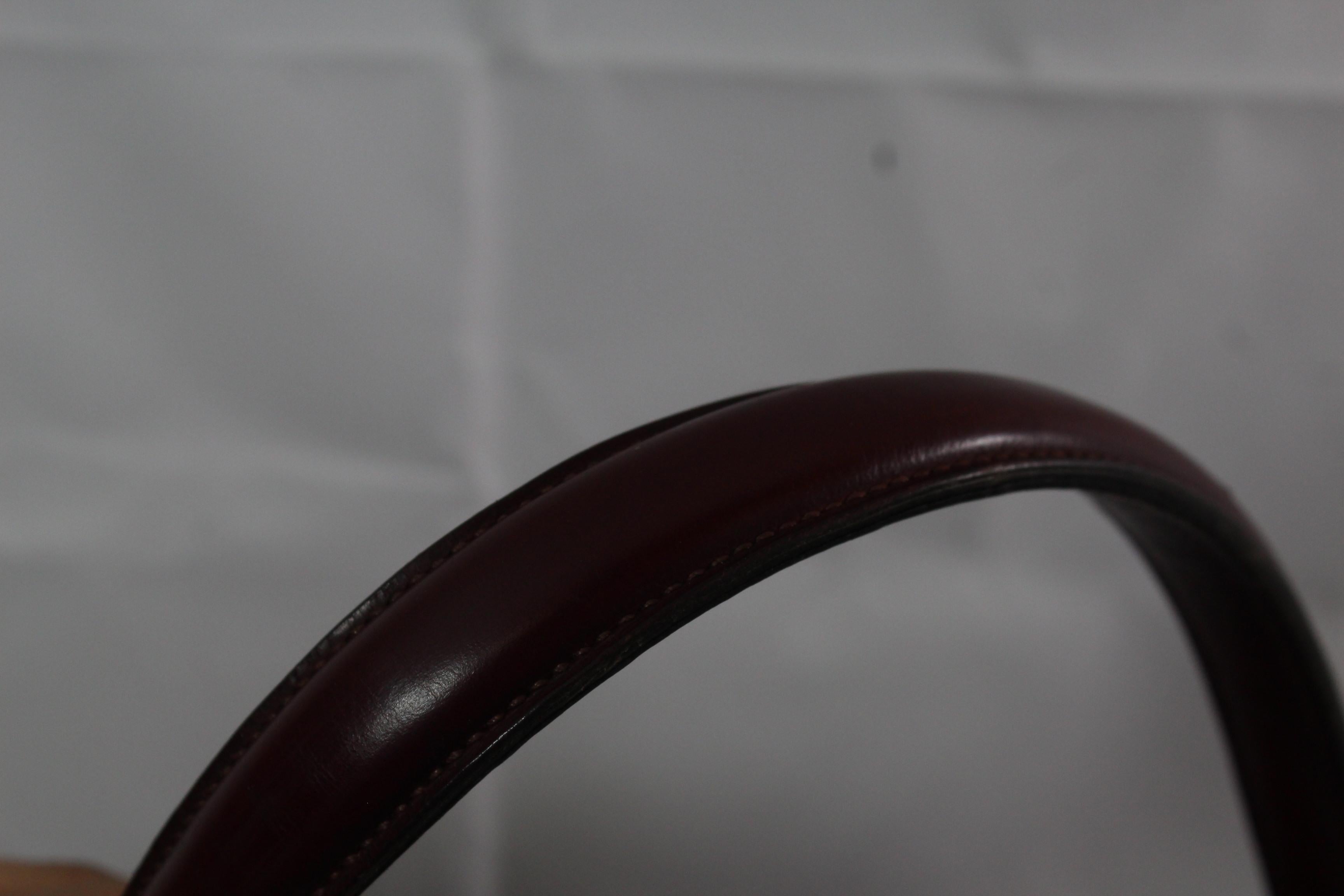 Hermes Vintage Burgundy Box Leather Doctor Bag In Fair Condition In Paris, FR