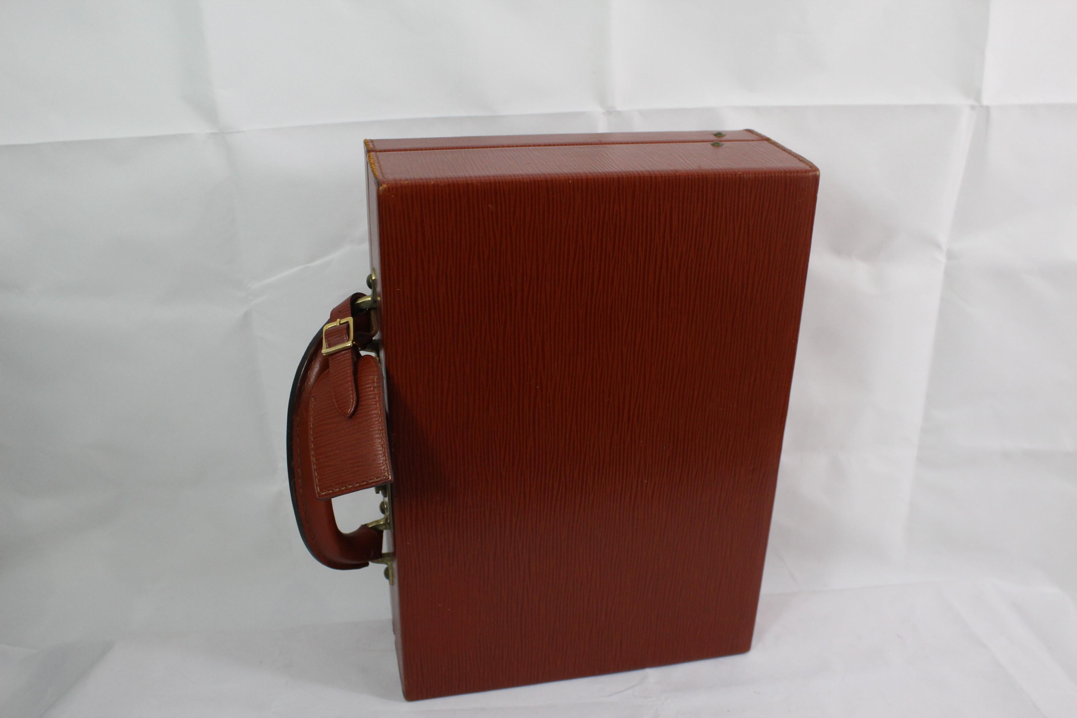 rare Louis Vuitton Brown Epi leather Vintage Jewelry Case / Trunk 1