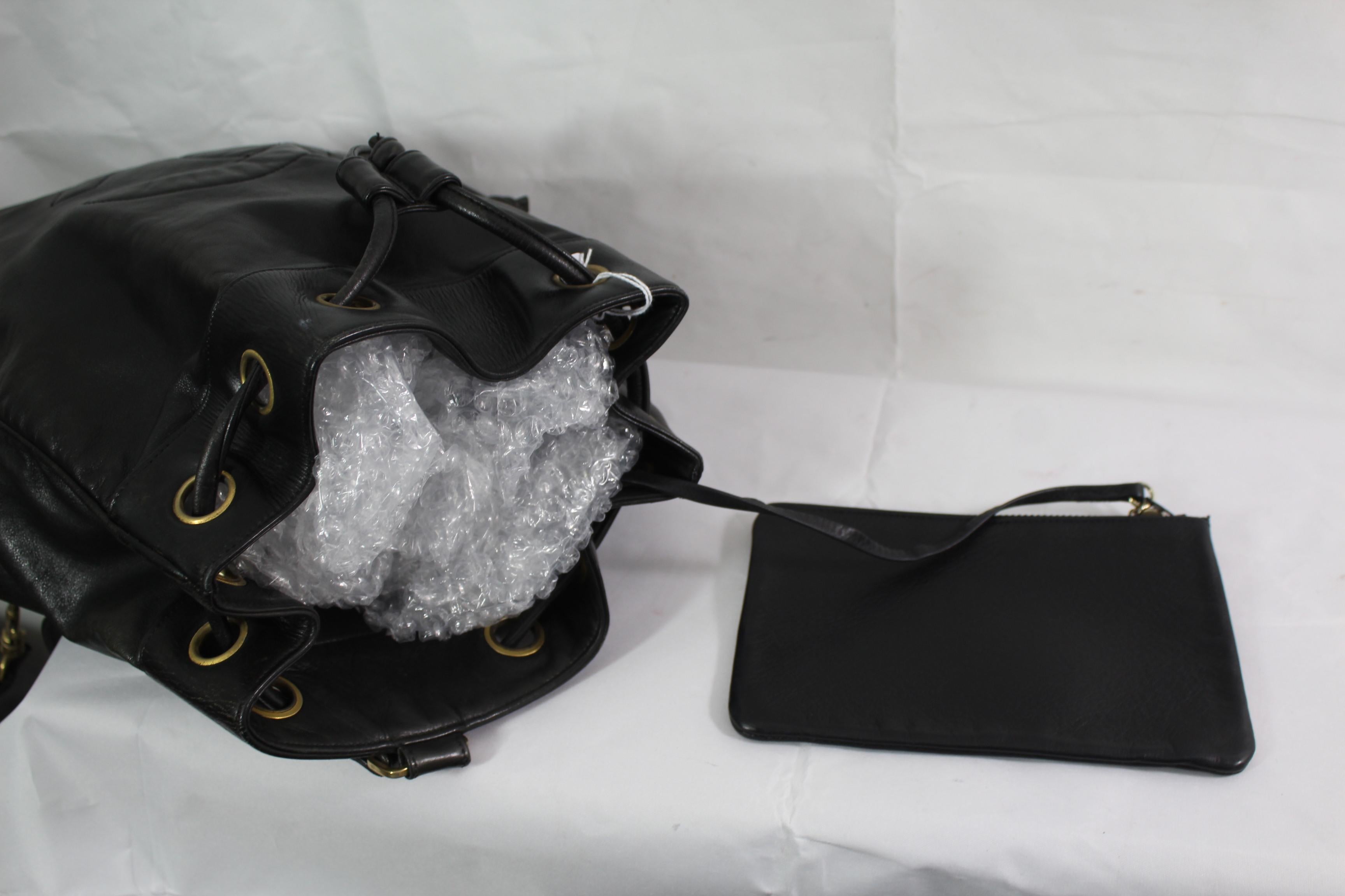 Chanel Vintage Black  Leather Backpack 2