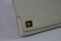 60's Hermes Vintage Piano Bag in Beluga Leather