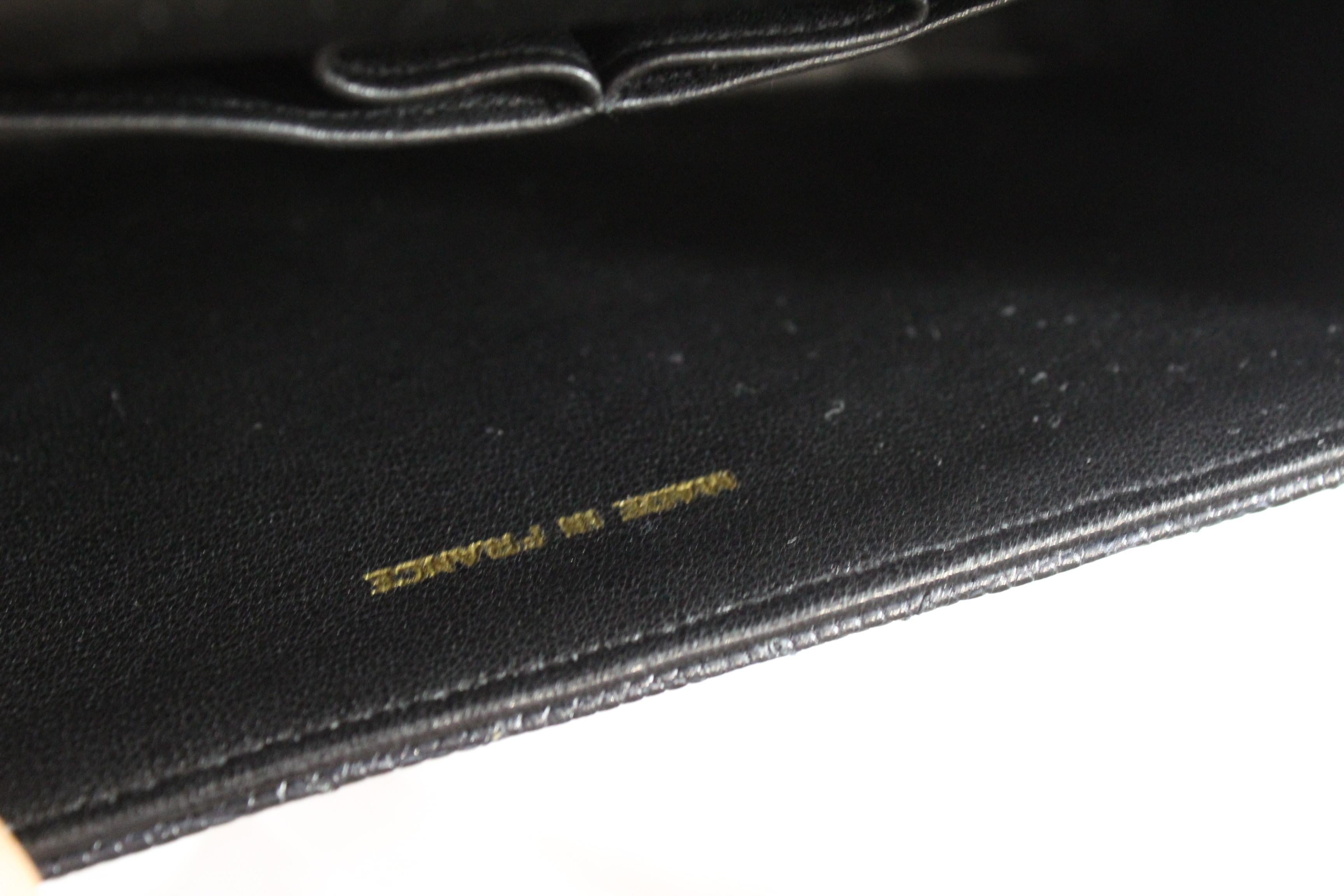 Women's or Men's Black Chanel Mini 20 cm Lezard Bag with Golden Hardware