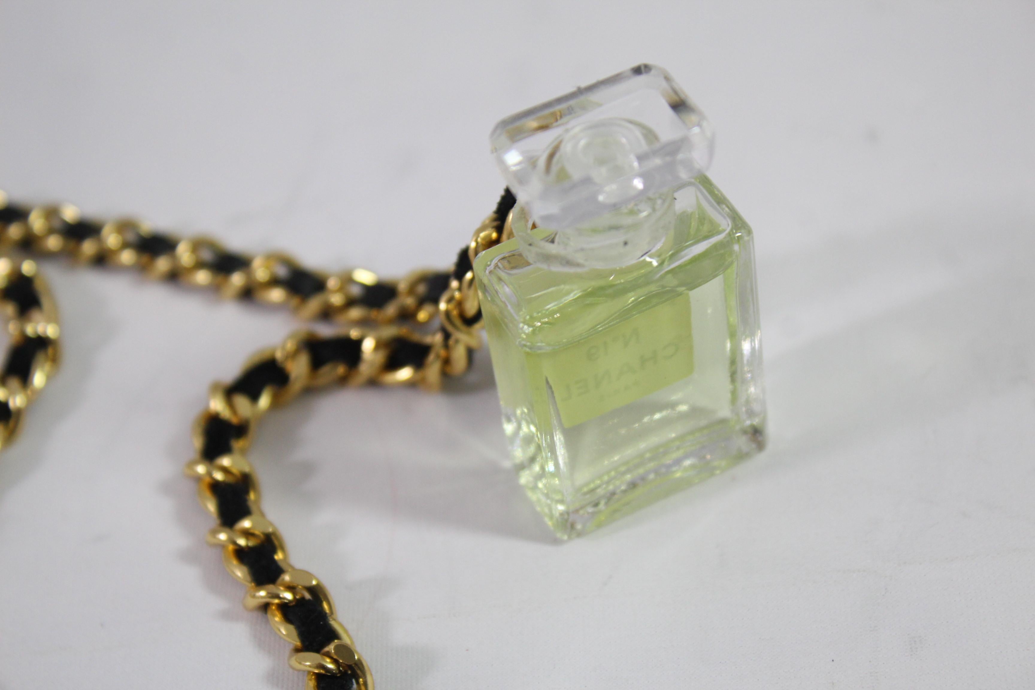 Women's or Men's Chanel Vintage Necklace with Chanel Parfum Bottle.  For Sale