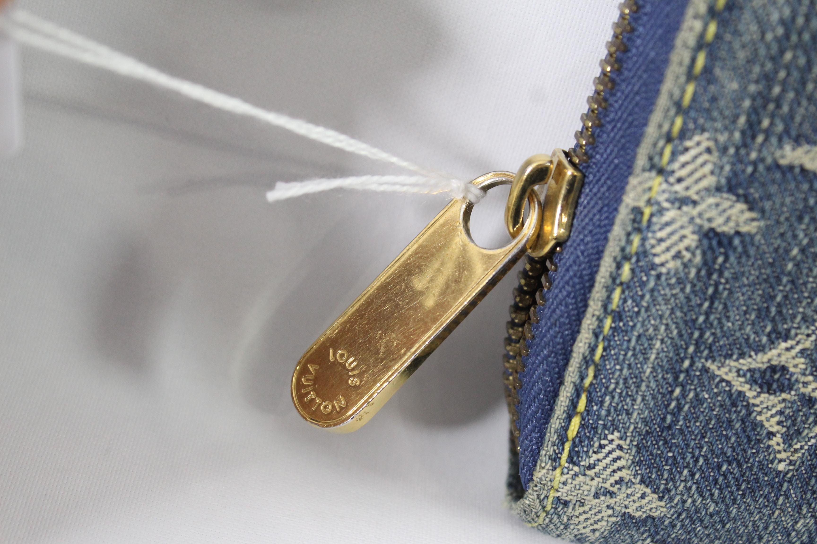 lv denim wallet