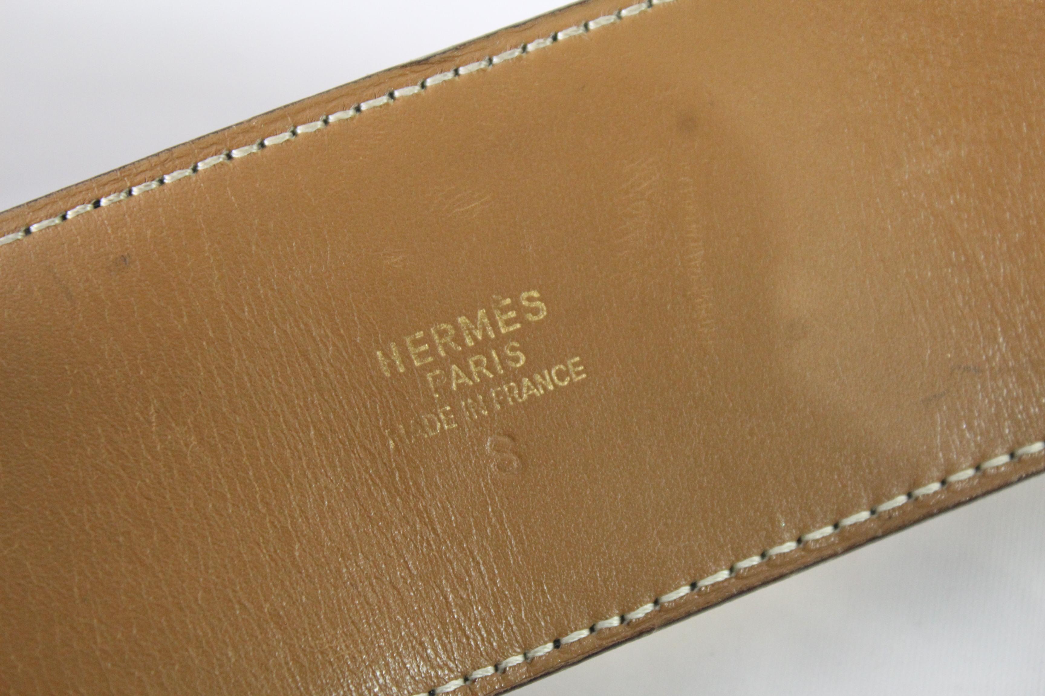 Hermes Vintage Medor Black Belt. Size 75 In Good Condition In Paris, FR