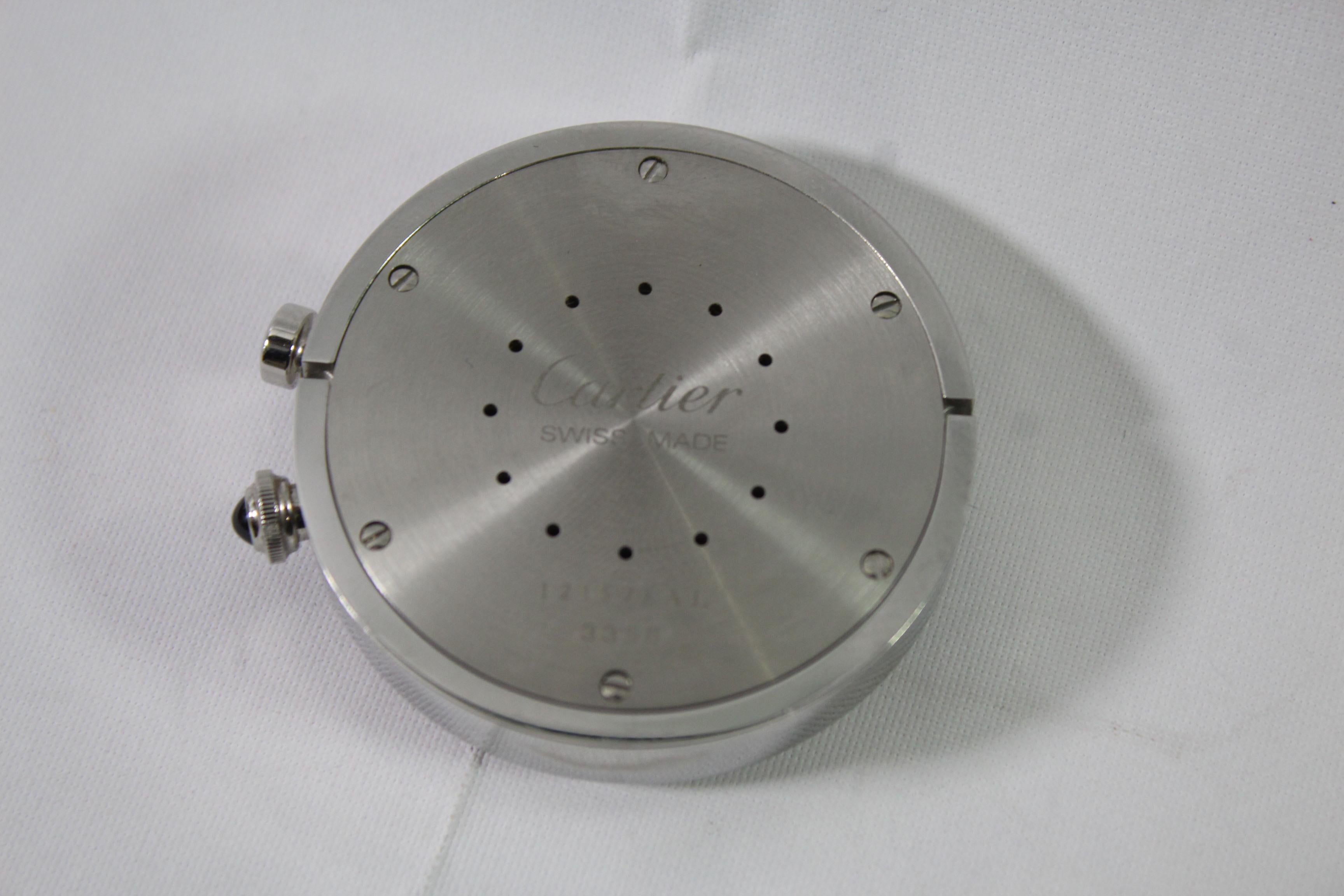 Cartier Travel Clock with Alarm.

Good  condition
Small signs of use
God working condition