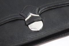 Vintage 40's Hermes Lady Clutch in Black Lizard