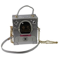 Chanel  Silver Robot Crossbody Clutch Handbag VIP Gift 2017