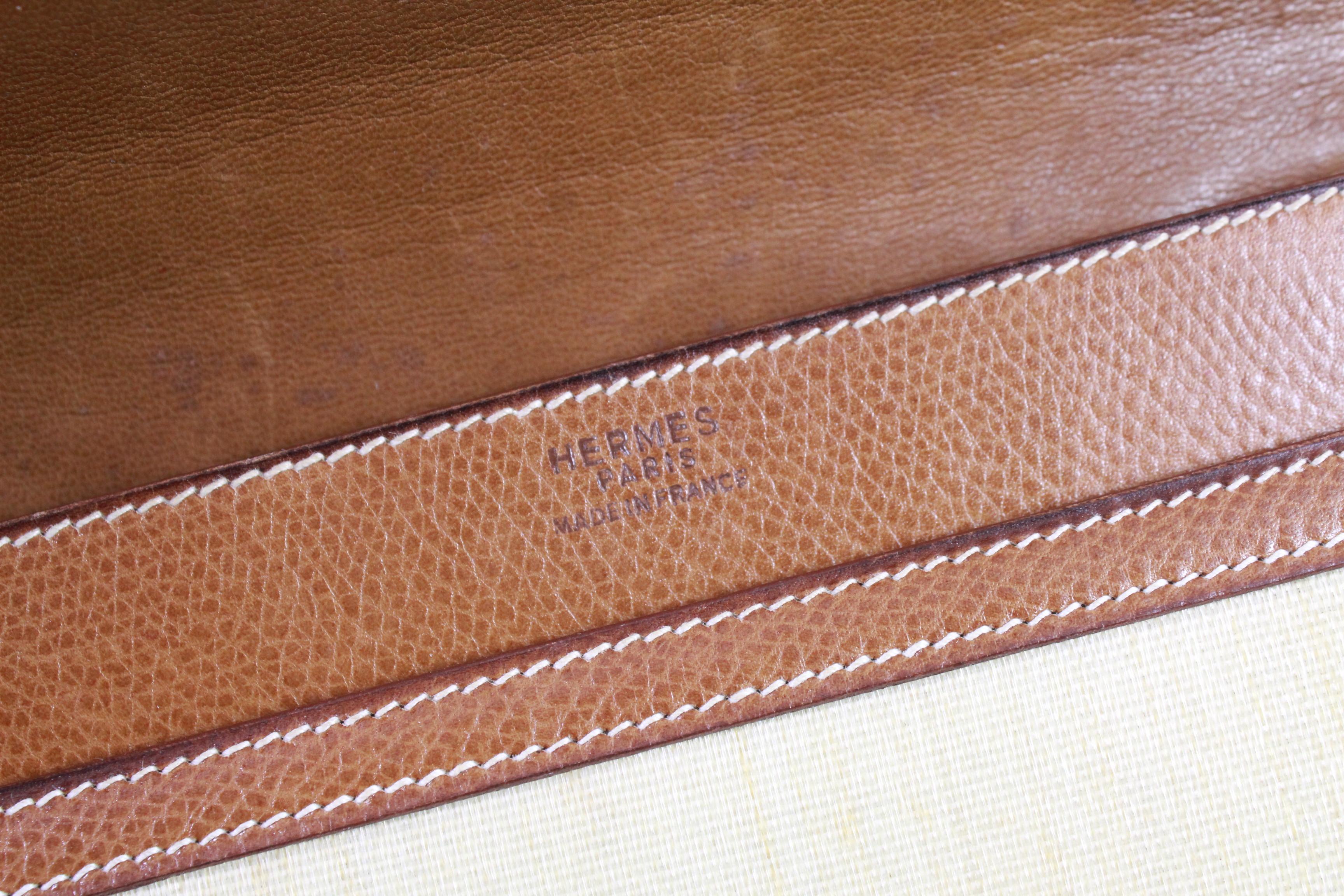 Brown 1979 Vintage Hermes Lydie Shoulder Bag / Clutch