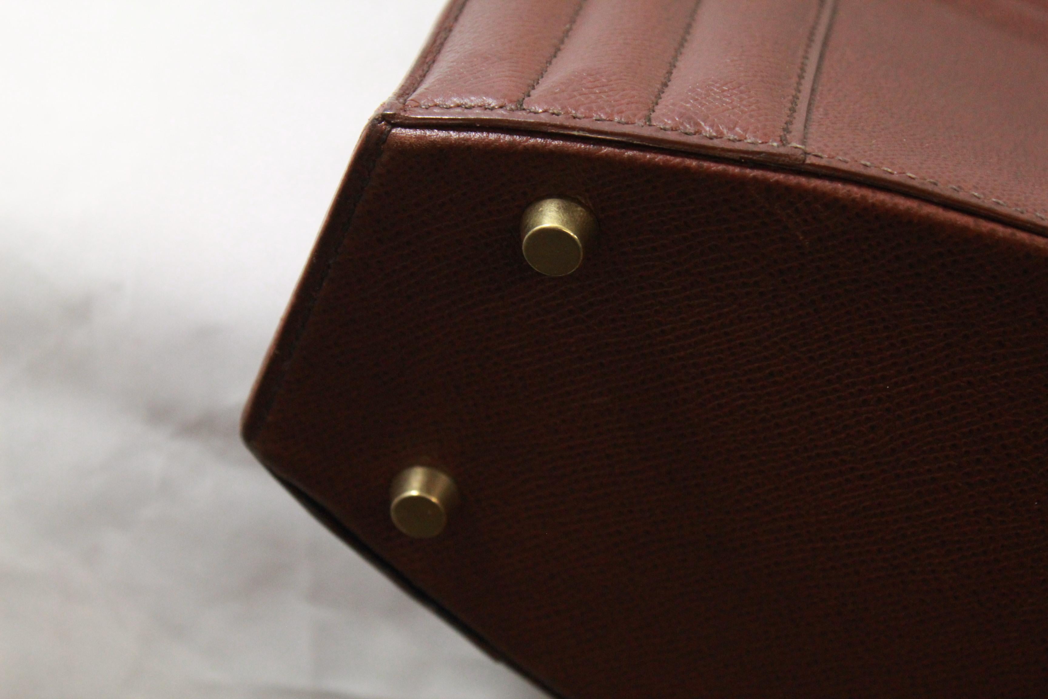 Women's 1994 Vintage Hermes Cadenas Lock Vintage Brown Bag