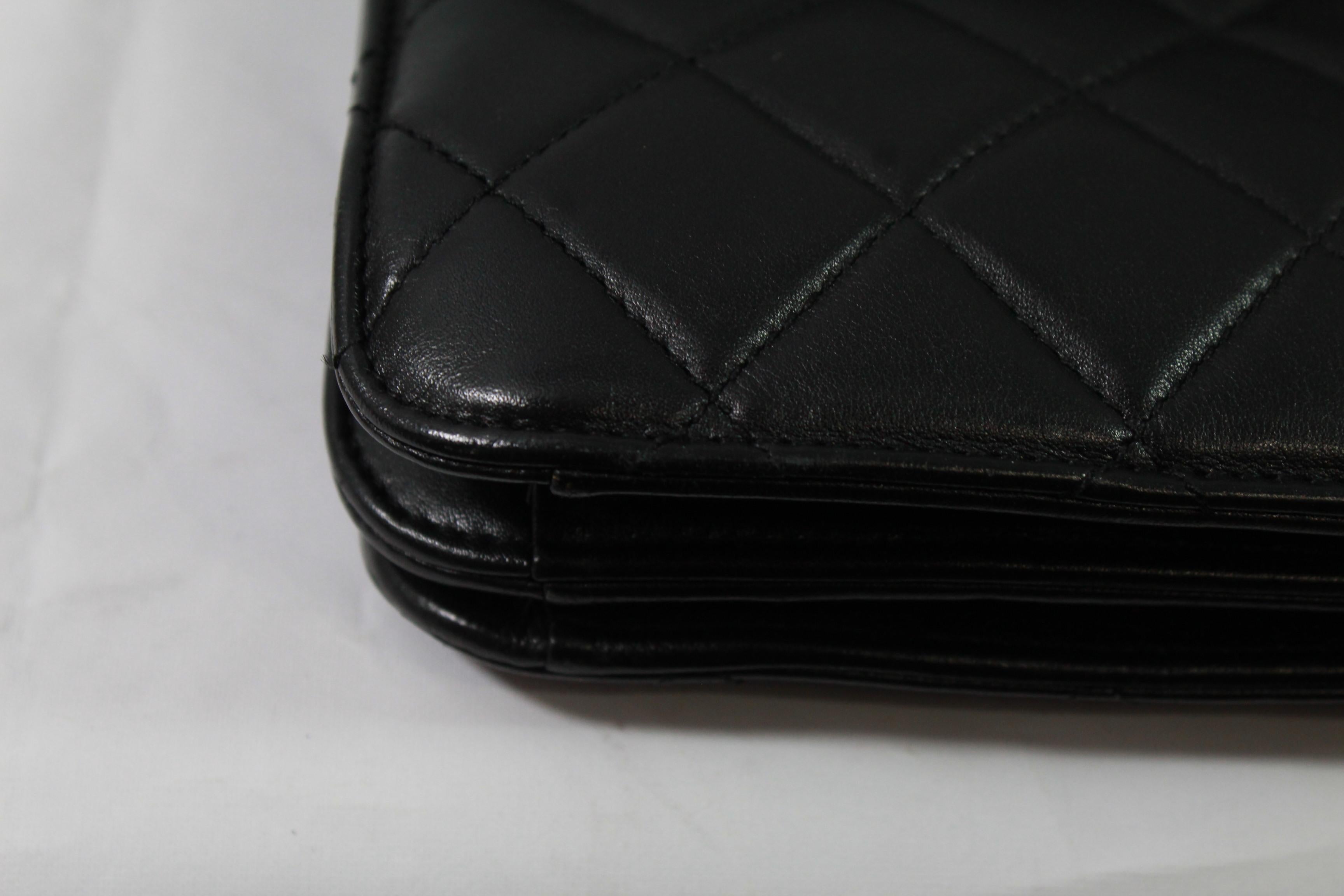 Chanel Maxi Jumbo  Briefcase in Black Lambskin leather 1