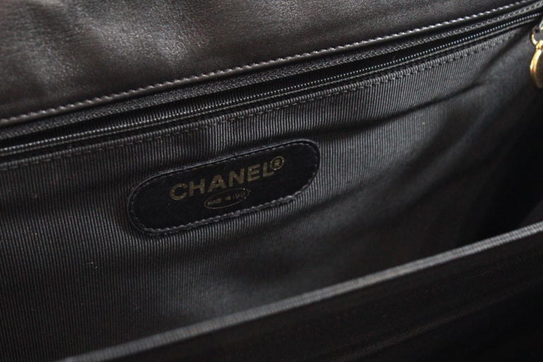 Chanel Maxi Jumbo Briefcase in Black Lambskin leather at 1stDibs