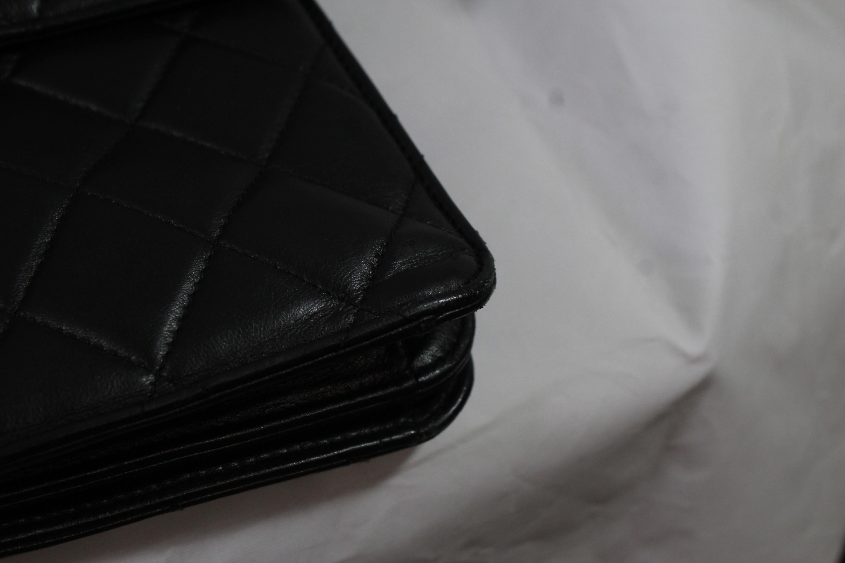 Chanel Maxi Jumbo  Briefcase in Black Lambskin leather 2