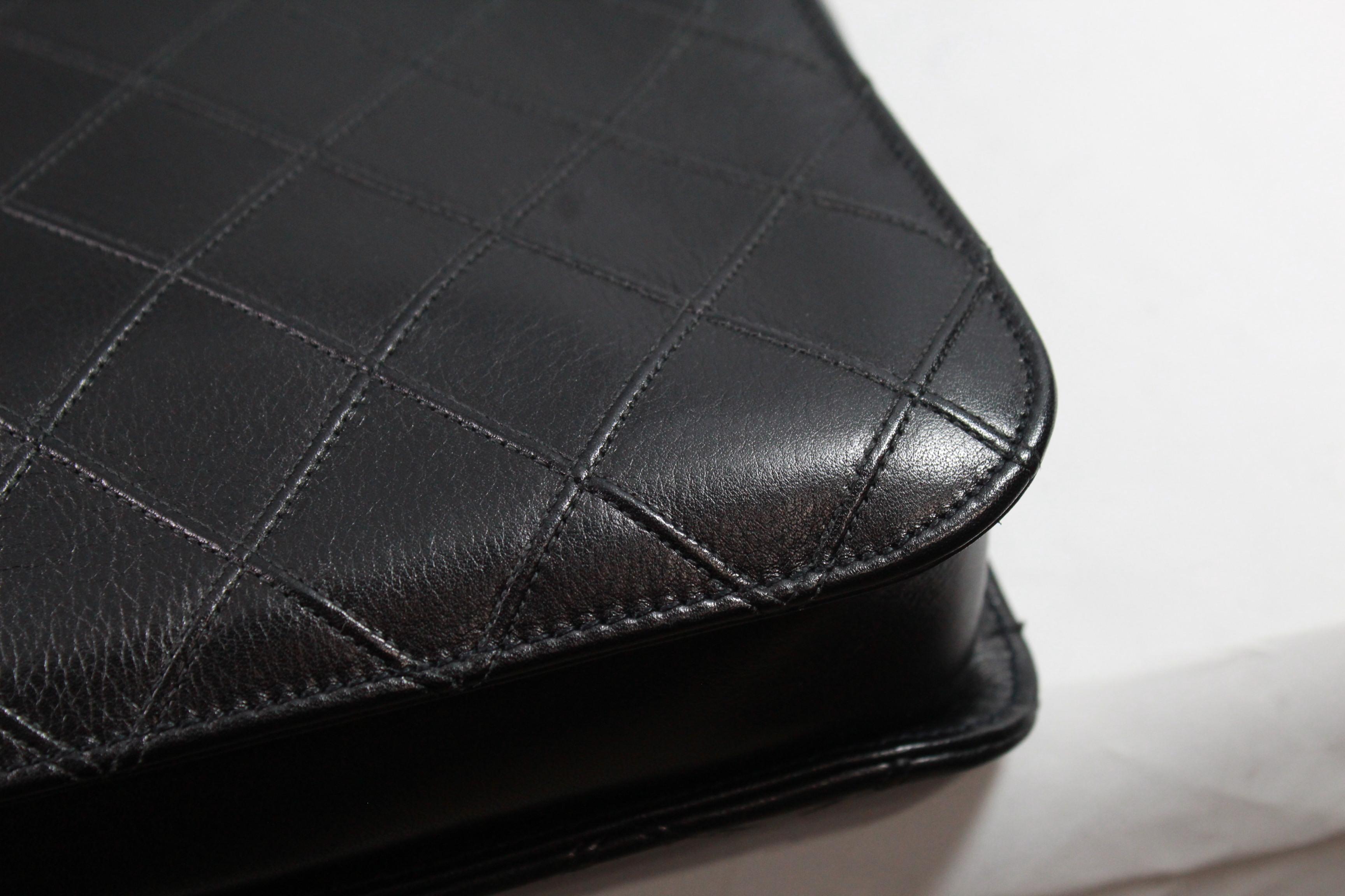 Women's or Men's Chanel Briefcase in Black Lambskin leather